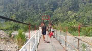 Jembatan Gantung Aek Bargot Masuk Tahap Akhir, Progres Capai 90,5 Persen